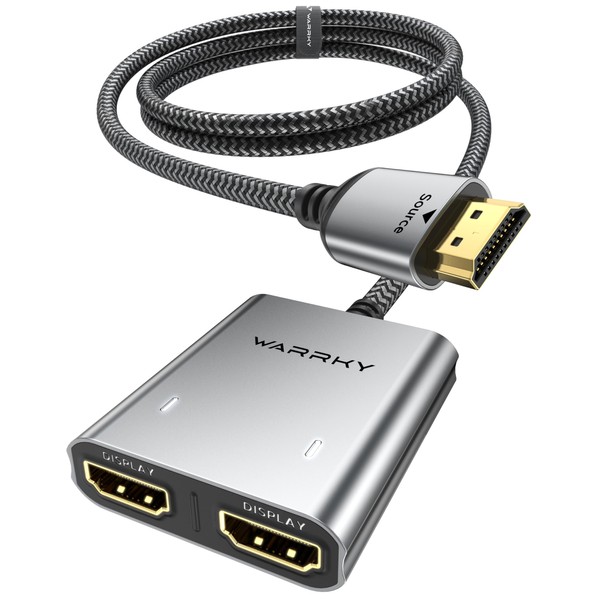 Warrky HDMI Splitter 4K, Display Mirror Same Screen Only (Not