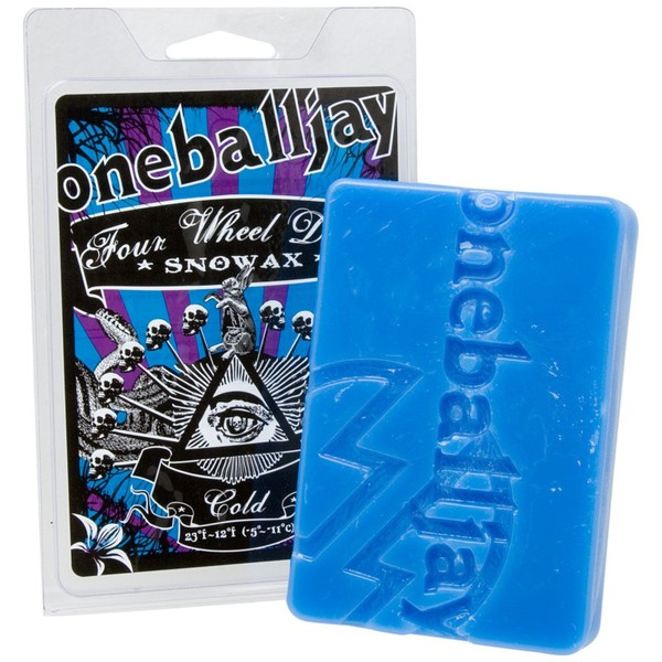 ONEBALL One Mfg 4WD Cold Snowboard & Ski Wax 65g - Fast, Affordable Performance for All Snow Temperatures and Conditions
