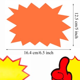 90 Sheets Price Tags Fluorescent Fluorescent Sign Paper, Blank Star Shape Various Bright Colour Display Sales Price Cards for Business and Supermarket