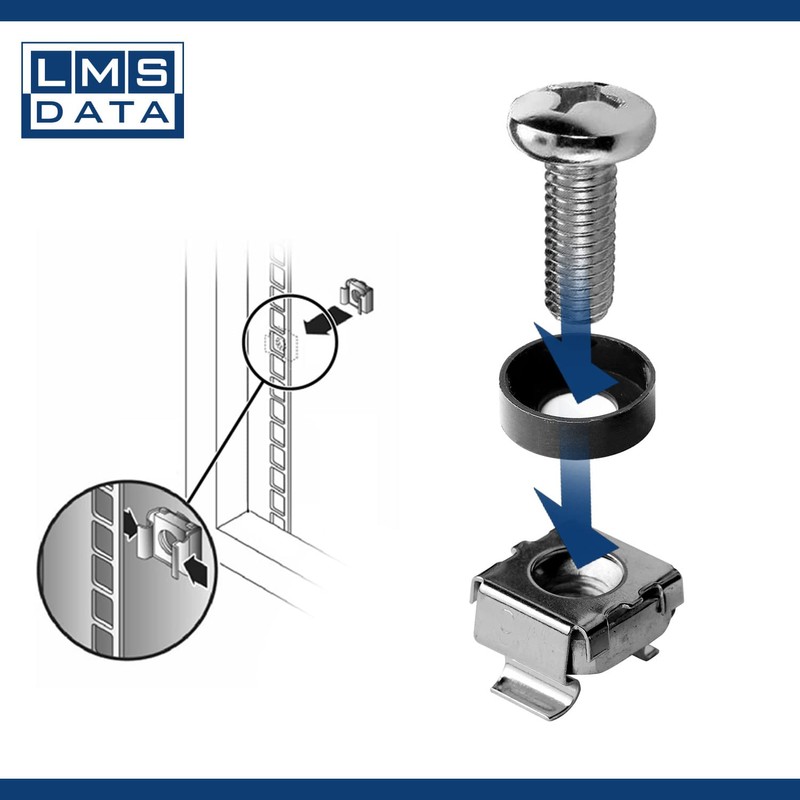 LMS DATA M6 Cage Nuts, Bolts and Washers Kit -