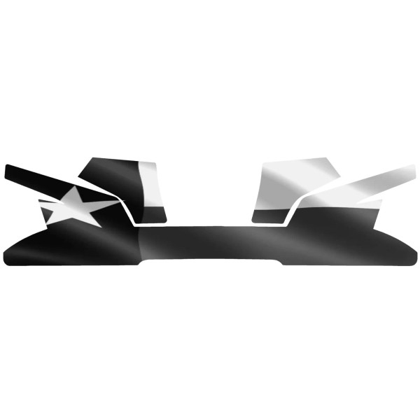 Unbranded 2016-CURRENT POLARIS GENERAL 1000 TAILGATE GRAPHIC MATTE WAVING GRAY