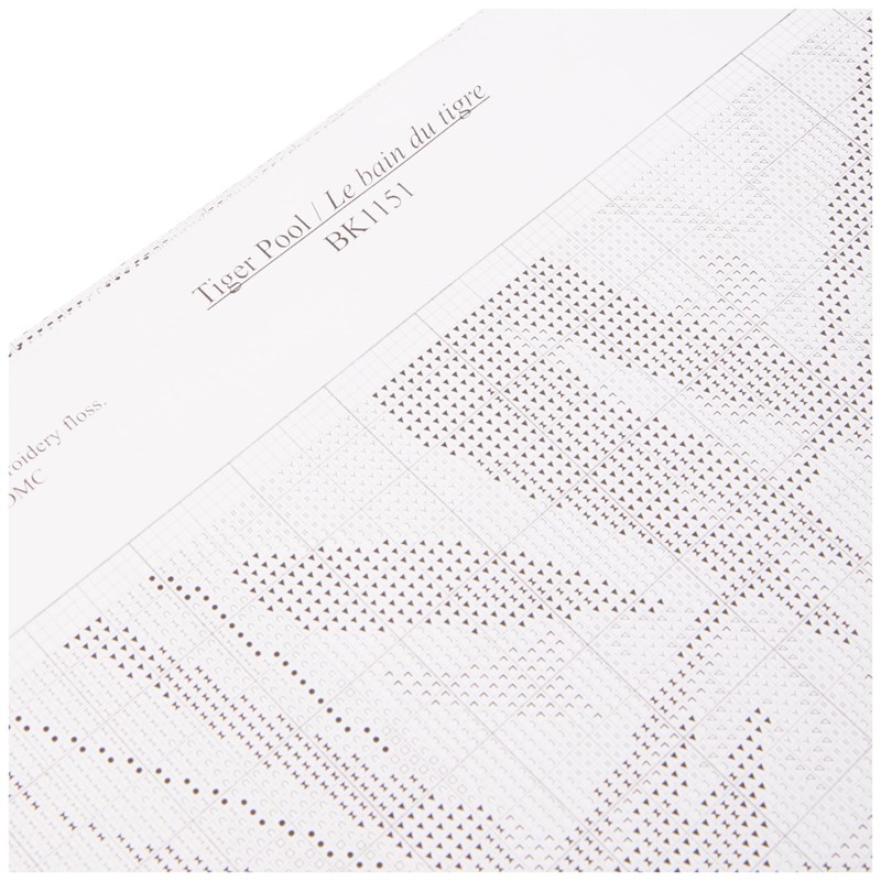 DMC Tiger Pool 16 Count Cross Stitch Kit, Multi-Colour