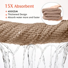 YFONG - Paquete de 2 toallas de pelo de microfibra para mujer, turbante de cabello súper absorbente de secado rápido para todos los estilos de cabello, anti encrespamiento, toalla grande de secado de