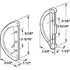 Prime-Line C 1360 Sliding Door Handle Set, Mortise Style, 3-15/16