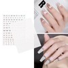 Buziba Bows Nail Stickers with Rhinestones Self-Adhesive Bowknot Nail Art