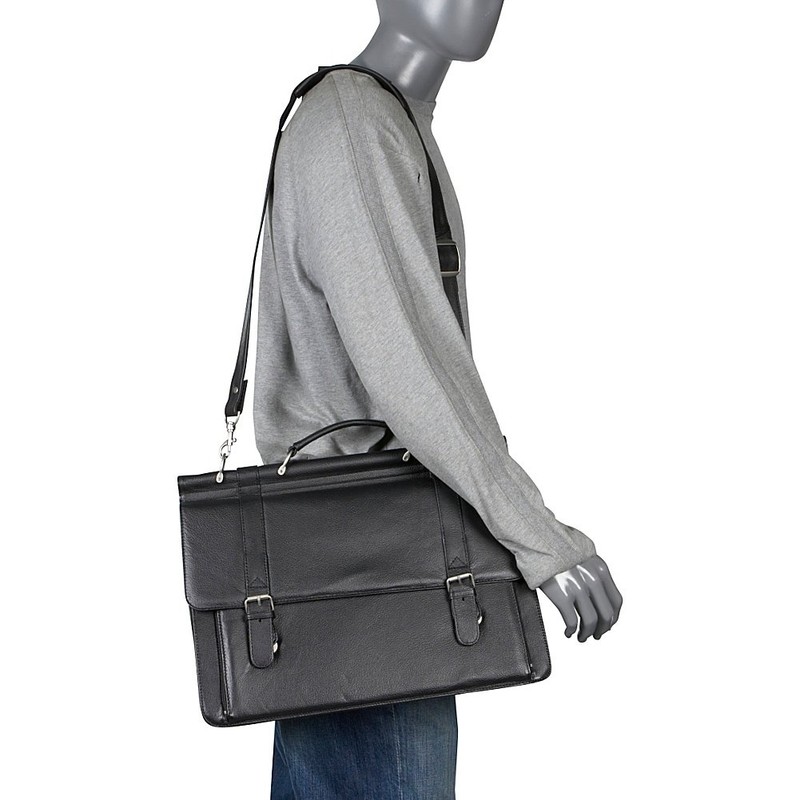 Black Leather Executive Briefcase (#42)