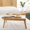Gibson Home Continental Bamboo Bed Tray with Folding Legs, for