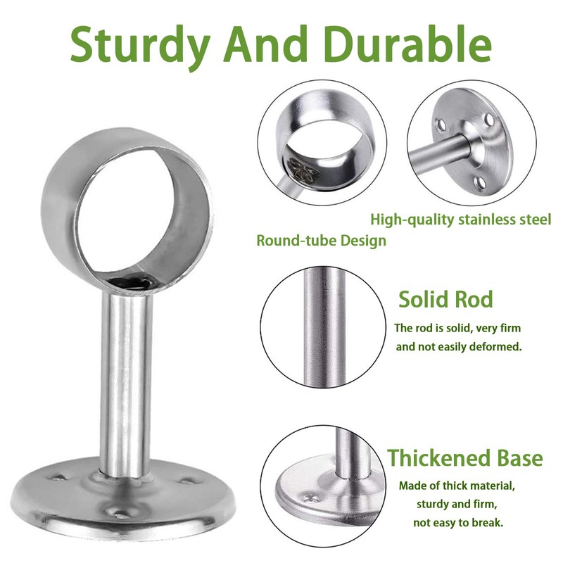 Ceiling Curtain Pole Brackets, 2 Pack Heavy Duty Curtain Rod