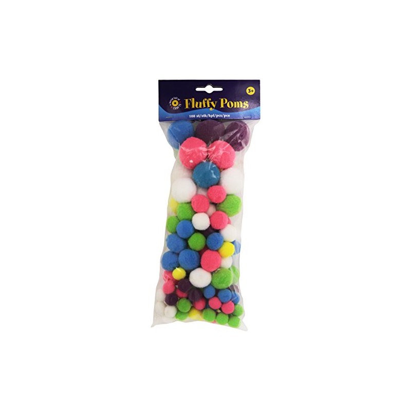 Playbox Neon Mix 2 Fluffy Poms (100 Pieces)