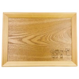 Marimo Craft Snoopy SPZ-3717 Snoopy Wooden Tableware, Simple Tray, B, Approx. W 13.0 x H 9.4 x D 1.0 inches (330 x 240 x 25 mm)