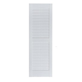 Perfect Shutters Premier Louver Exterior Decorative Shutter, 15" x 55", Paintable