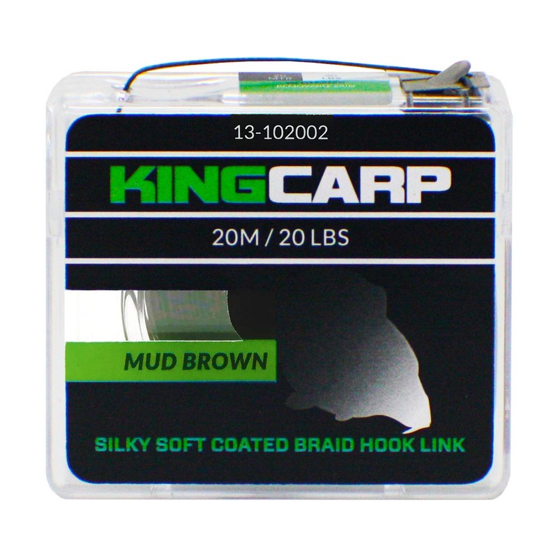 KINGCARP - 20m Spool of Coated HookLink Braid (20lb Breaking