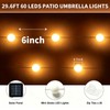 Patioman LED String Lights for Patio Umbrella - 60 Shatterproof