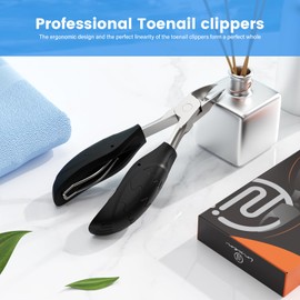INXEN Nail Clippers, Professional Nail Nippers for Thick Strong and Ingrown Toenails and Fingernails, Nail Scissors Toenails Made of Stainless Steel, Sharp Nail Scissors, Nail Clippers with Soft