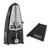 Wittner Taktell Piccolo 836 Mechanical Metronome Black with Keepdrum Microfibre