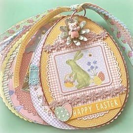 KSCRAFT Large Easter Egg Frame Metal Cutting Dies Stencils for DIY Scrapbooking Decorative Embossing DIY Paper Cards