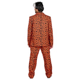 SNL David S. Pumpkins Inspired Adult Costume Suit | Extra Large Orange