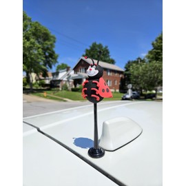 Tenna Tops Cute Red Lucky Ladybug Car, Truck, and SUV Magnetic Roof Topper Auto Accessory (Car Magnet Buddy)