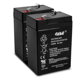 Casil 6 Volt 4 AH Rechargeable SLA AGM Battery for Deer Feeder exit Sign Battery 2PK