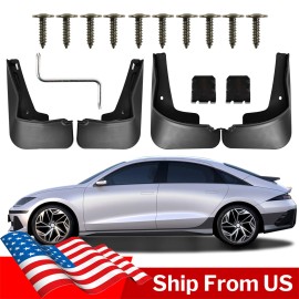 Unbranded 4Pcs Splash Guard Mudguard Mud Flap Mud Guard Fender For Hyundai ioniq 6 2023-25
