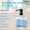 Kmeino Square Clear Glass Dish Soap Dispenser Oil Rubbed Bronze