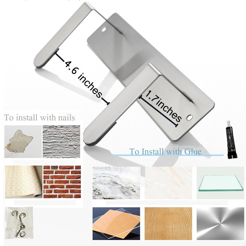 Cuisallette Stainless Steel Wall Mounted Cutting Board Holder Punch-free Multifunctional