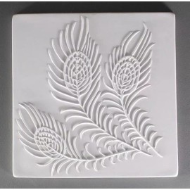 Creative Paradise Small Peacock Texture Tile - Glass Fusing Mold