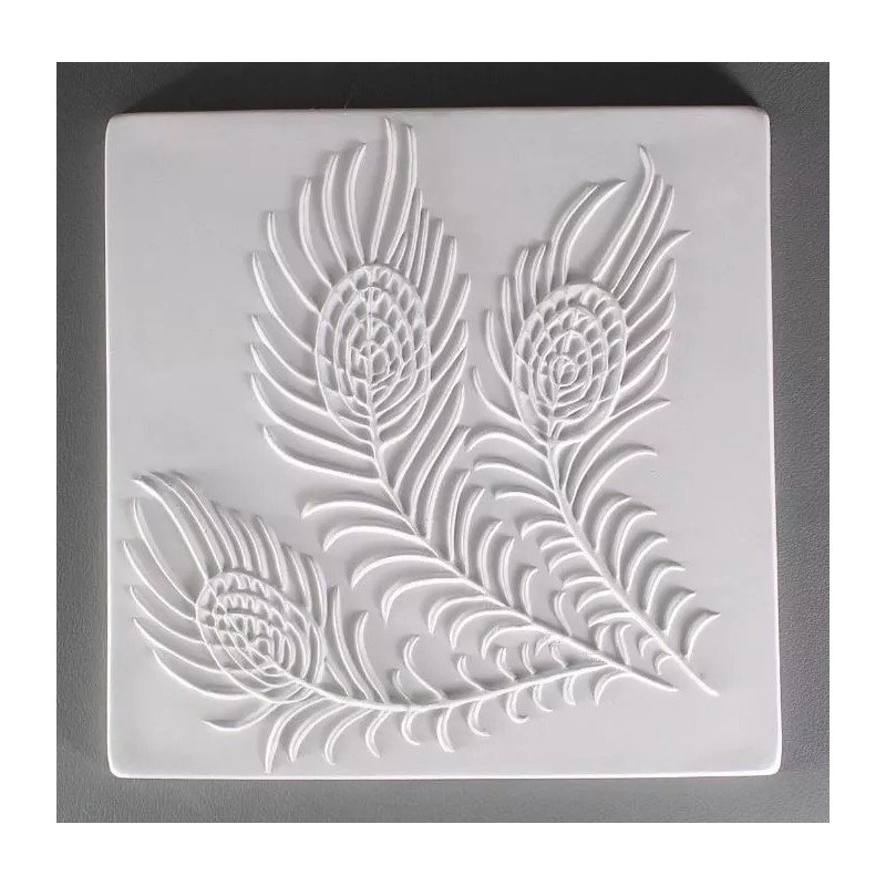 Creative Paradise Small Peacock Texture Tile - Glass Fusing Mold