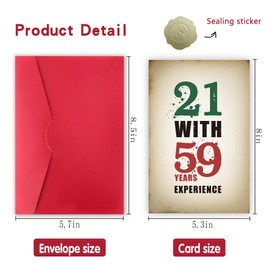 Funny 80th Birthday Card, 80th Birthday Gifts for Men Women, Unique 80th Birthday Decorations for Husband Wife, Best 80 Year Old Birthday Card Gifts for Grandpa Grandma,8x5.3 Inches,Double-Sided.