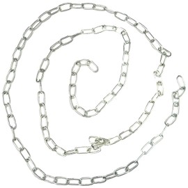 Faithfull FAICHCUT40Z Zinc Plated Steel Chain 4 mm Link Dia. x 2.5M (8ft 2 Inch) Length 120 kg Load Limit, silver