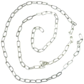 Faithfull FAICHCUT40Z Zinc Plated Steel Chain 4 mm Link Dia. x 2.5M (8ft 2 Inch) Length 120 kg Load Limit, silver