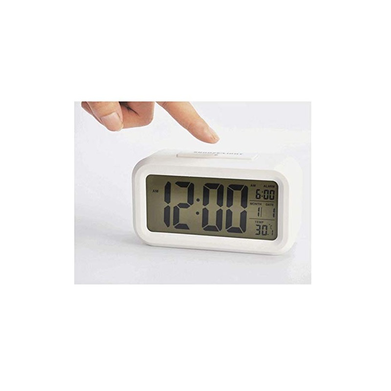 Alarm Clock, LED Digital Alarm, Clock, Calendar, Temperature & Humidity