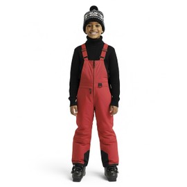 Arctic Quest Boys Girls Unisex Classic Ski & Snow Bib Overall Winter Snowsuit Water-Resistant Windproof Outdoor Rain Bib, Bold Red, 10-12