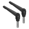sourcing map 2pcs Clamping Lever Handles, M12 x 40mm 304