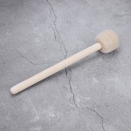 PUSOKEI Drum Mallet Beige Drum Stick with Soft Felt Head Core, Non-Slip, Lightweight, Portable for Professionals, Students