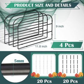 WANGDEFA 6 Pack Base Cabinet Tray Dividers Sheet Pan Rack 12x9 Inches Baking Black Metal Organizer for Wall Kitchen Cabinets (6)