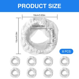 Universal CPAP Mask Liners Full-Face Compatible with the ResMe, Soft Cotton Fabric Sleep Apnea Mask Liners (Pack of 8)