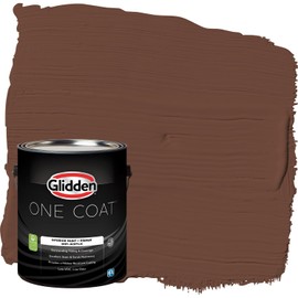 Glidden Interior Paint + Primer: Brown/Bird House Brown, One Coat, Flat, 1-Gallon