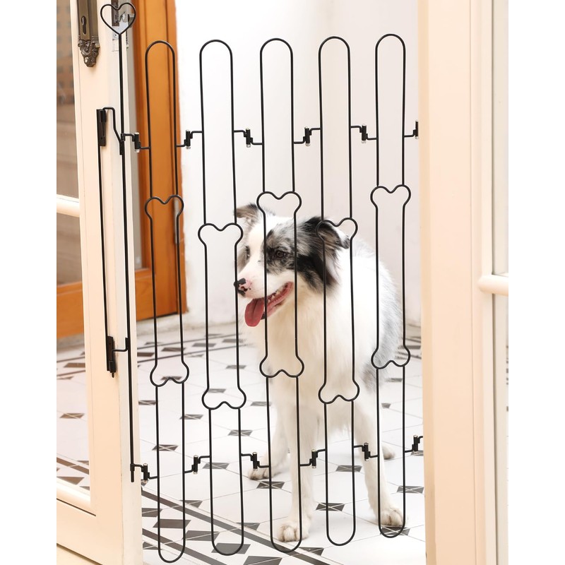 Portable Foldable Pet Gate for Front Doors - Durable Retractable