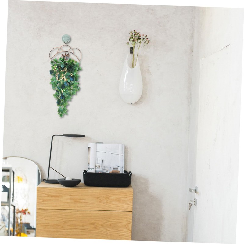 MERRYHAPY 2pcs Sturdy Iron Hanging Flower Storage Baskets Elegant Wall