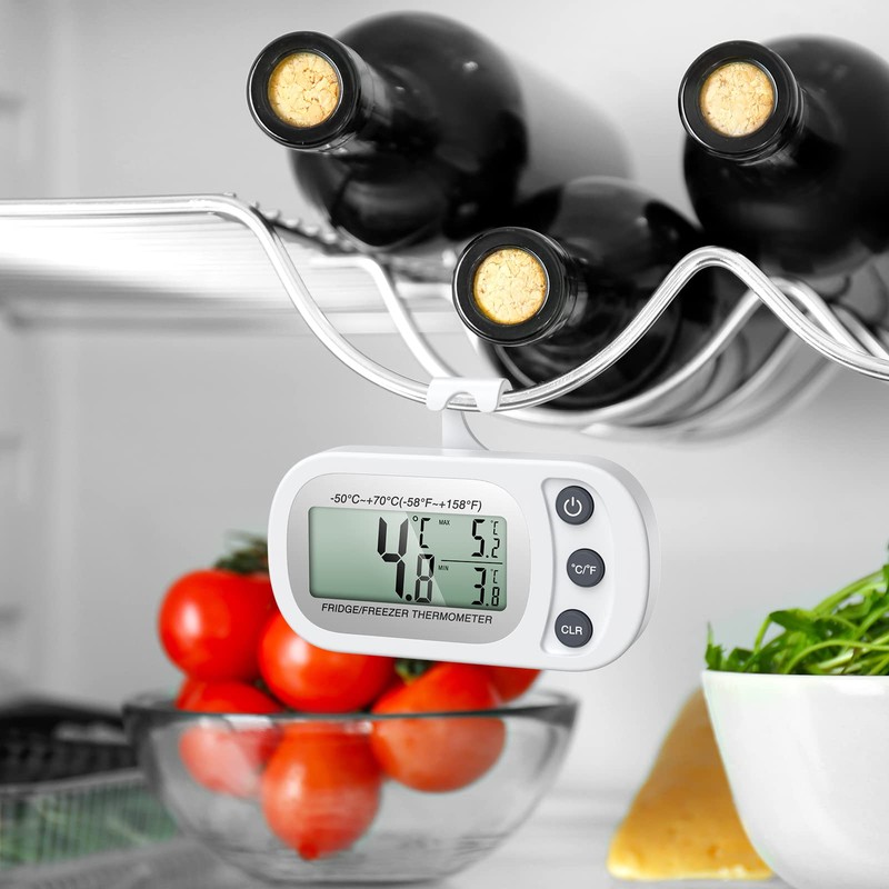 Ankilo Digital Fridge Thermometer, Wireless Indoor Thermometer with Magnetic, Max/Min