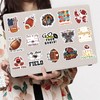 Football Stickers for Rugby Fans 100PCS Love Footballs Vinyl Waterproof