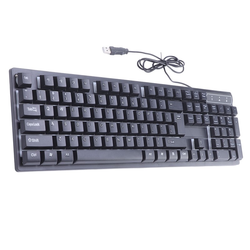 Keyboard Colorful Light Stable 104keys Suspended Keycap Wired Mechanical Gaming
