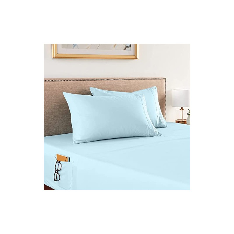4-Piece QUEEN- Smart Sheet Set Luxury Soft 1500 Thread Count