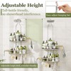 Skyapex Shower Caddy Hanging: Adjustable Height, Rustproof Shelves with Hooks,