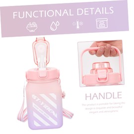 BESPORTBLE Aesthetic Water Dispenser Large Capacity Gradient Water Bottle for Outdoor Sports Gym School and to Clean Portable and Convenient Carrying Strap