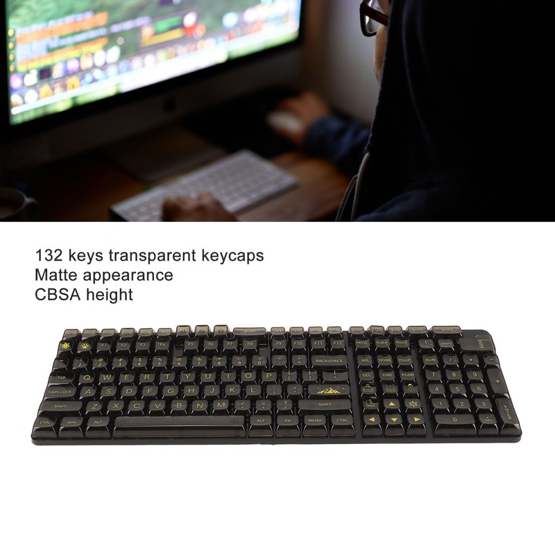 Keycap Set 132 Keys High Transparent PC CBSA Heigh Matte