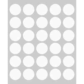 120 Klebepunkte, 30 mm, weiß, aus PVC Folie, wetterfest, Markierungspunkte Kreise Punkte Aufkleber
