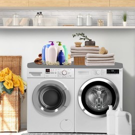 51.2" x 25.6" Washer and Dryer Top Cover Mat,Silicone Washer Dryer Countertop Protector Mat for Laundry Machine, Large Size Dust-Proof Washing Machine Dryer Topper for Laundry Room Kitchen Home