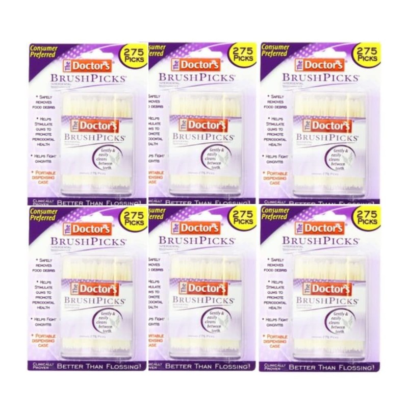 The Doctor’s BrushPicks Interdental Toothpicks, Soft Rubber Dental Picks for